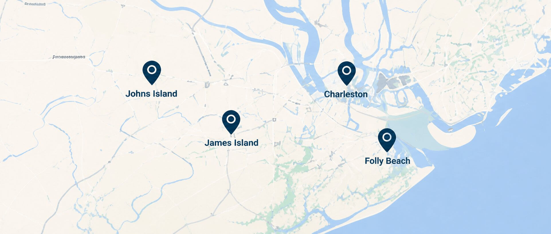 Folly Pools and Spas Charleston and surrounding areas service map Folly Pools and Spas Charleston and surrounding areas service map